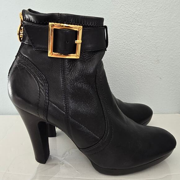 Tory Burch Melrose Ankle Boot Women's 8.5M Black Leather Classic Night Out - Picture 1 of 13